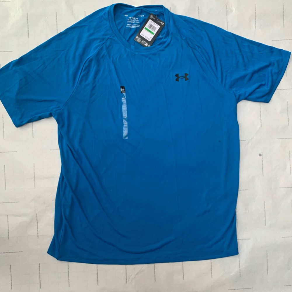 Under Armour Men's Tech Tee - Vibrant Blue - Brand New - Size L/G/G - Picture 5 of 6